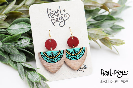 Egyptian Detail 2 Part Laser Earring Digital Download File-Aug2024