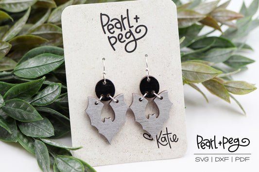 Batty 2 Part Laser Earring Digital Download File-Aug2024