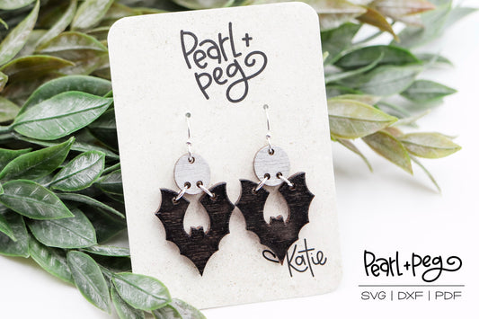 Batty 2 Part Laser Earring Digital Download File-Aug2024