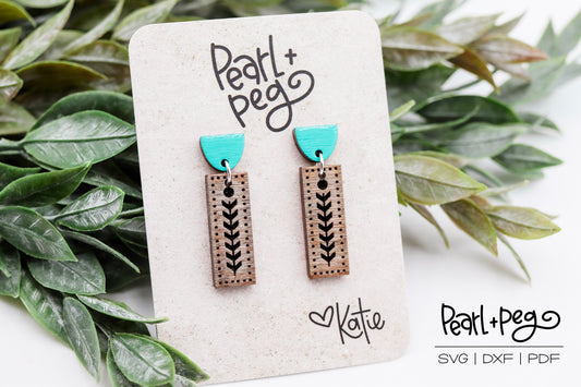 Folk Bar 2 Part Laser Earring Digital Download File-Aug2024