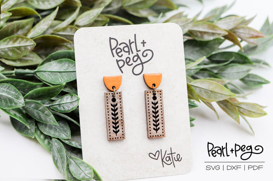 Folk Bar 2 Part Laser Earring Digital Download File-Aug2024