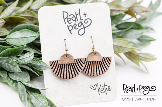 Short Fanned Petite Laser Earring Digital Download File-Aug2024