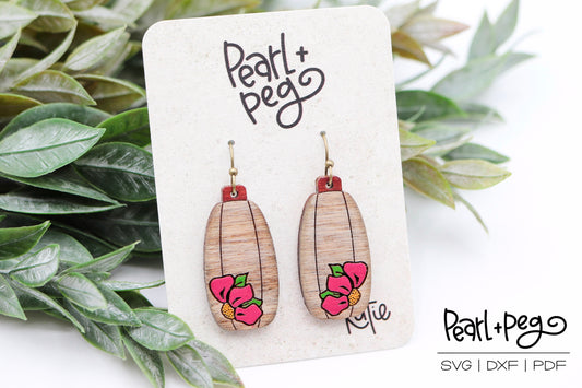 Pumpkin Scored Flower Laser Earring Digital Download File-Sept2024