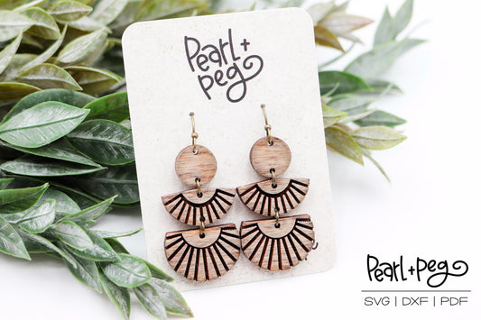 Triple Stacked Fan Laser Earring Digital Download File-Sept2024