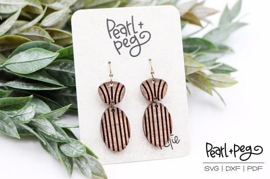 Striped Regal 2 Piece Laser Earring Digital Download File-Sept2024