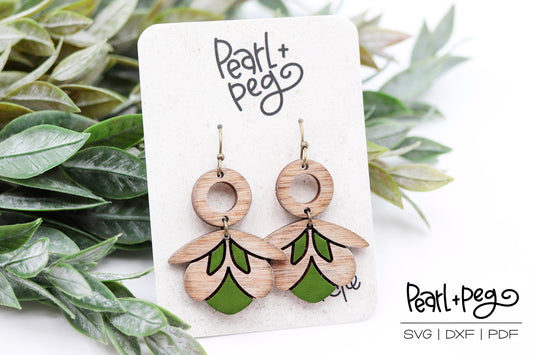 Ring Motif 2 Piece Laser Earring Digital Download File-Sept2024