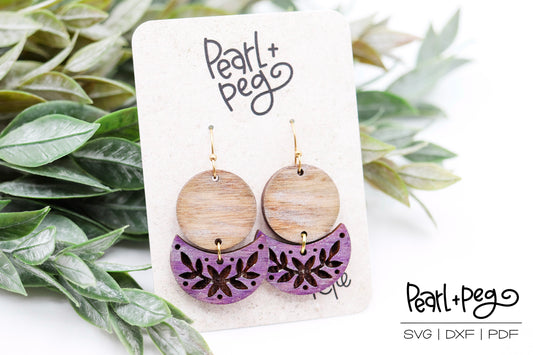 Folk Moon 2 Piece Laser Earring Digital Download -Sept2024
