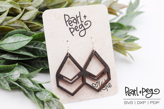 V Sliced Cut Only Laser Earring Digital Download File-Sept2024