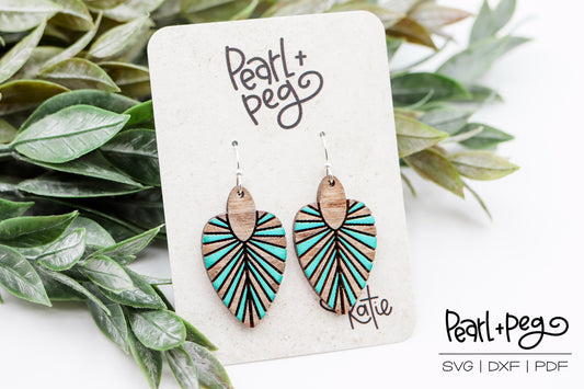 Fanned Spade Laser Earring Digital Download File-Sept2024