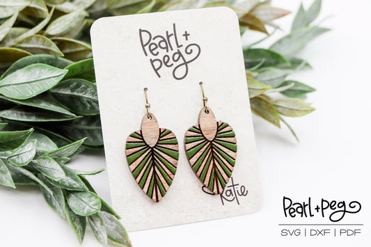 Fanned Spade Laser Earring Digital Download File-Sept2024