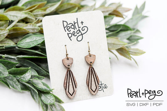 Long Elegant Engraved Center Laser Earring Digital Download-Feb2025