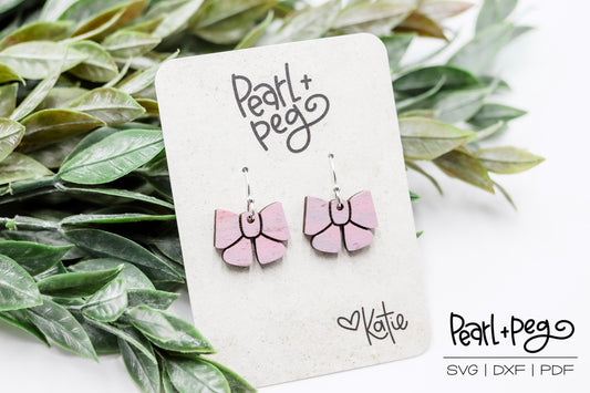 Small Bow Laser Earring Digital Download-Feb2025