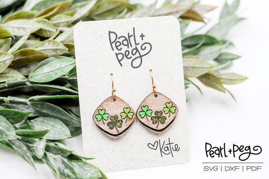 Shamrock Quad Laser Earring Digital Download-Feb2025
