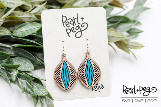 Round Plump Drop Cutout Laser Earring Digital Download-Feb2025