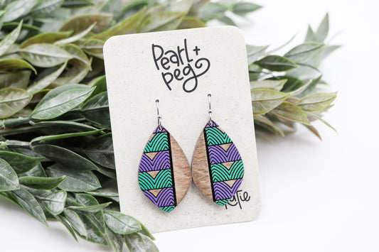 Trendy Zig Zag Drop Laser Earring Digital Download File-July2024