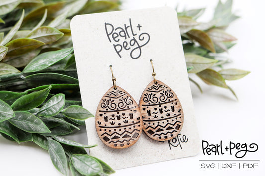 Easter Egg Cutout Laser Earring Digital Download-Mar2025