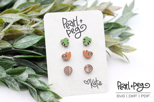 Rainforest Stud Bundle Laser Earring Digital Download-Mar2025