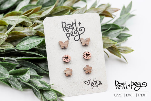 Three Simple Spring Studs Laser Earring Digital Download-Mar2025