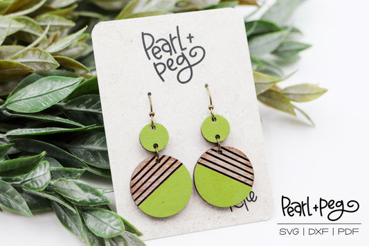 Sideways Striped Round Laser Earring Digital Download-Mar2025