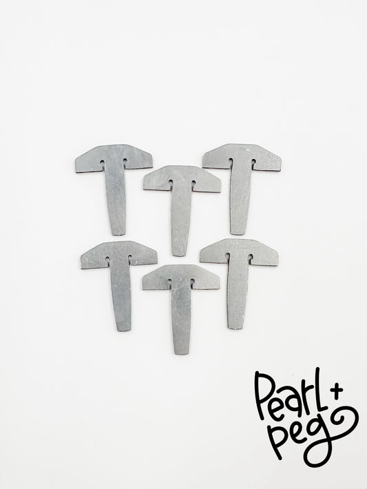 Metal Laser Bed T-Pins, 6 Count