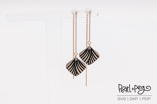 Seashell Threader Finding Laser Engraved Earrings Digital Download