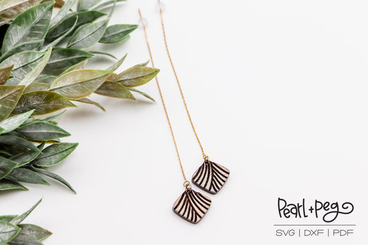 Seashell Threader Finding Laser Engraved Earrings Digital Download