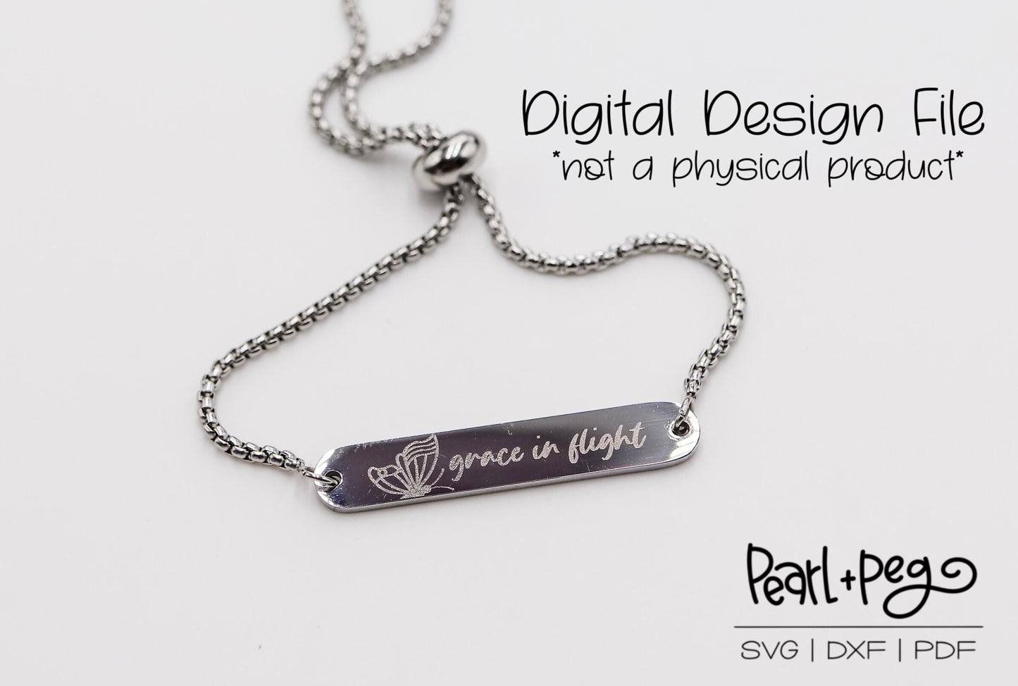 Grace In Flight Metal Jewelry Blank Digital Download File