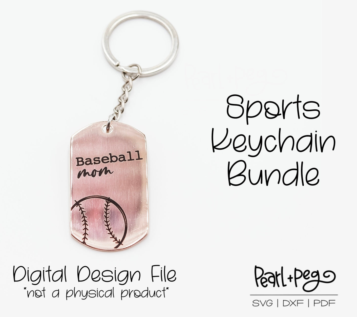 8 Keychain Sports Mom Laser Engrave Digital Download Files