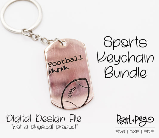 8 Keychain Sports Mom Laser Engrave Digital Download Files