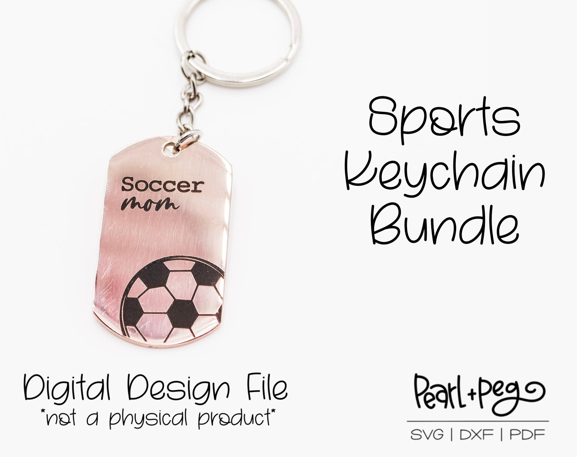 8 Keychain Sports Mom Laser Engrave Digital Download Files