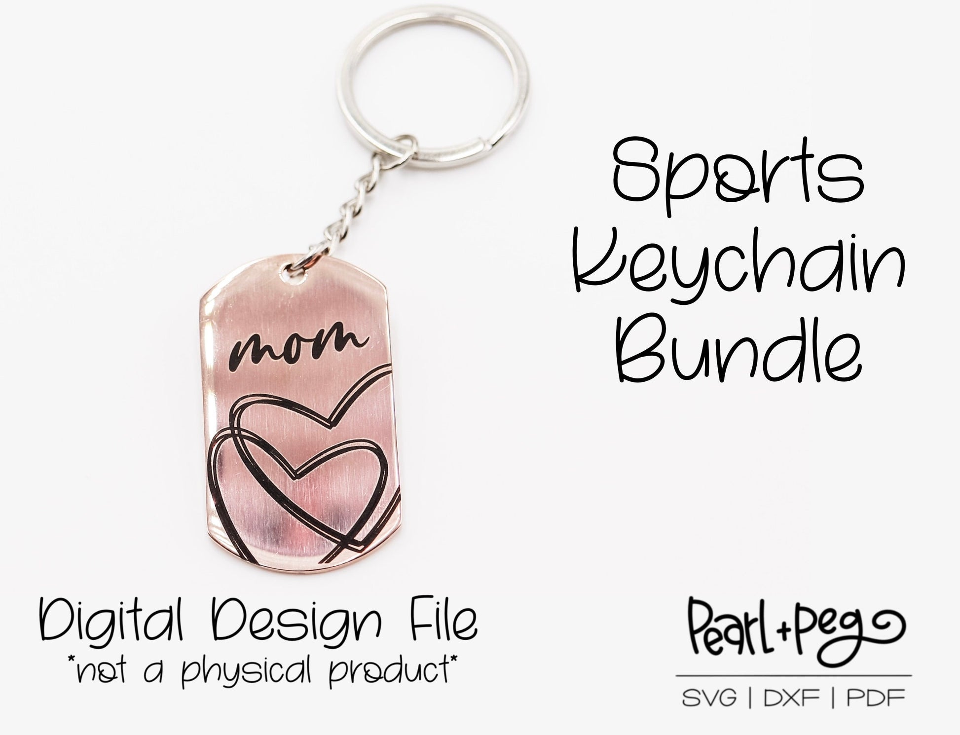 8 Keychain Sports Mom Laser Engrave Digital Download Files