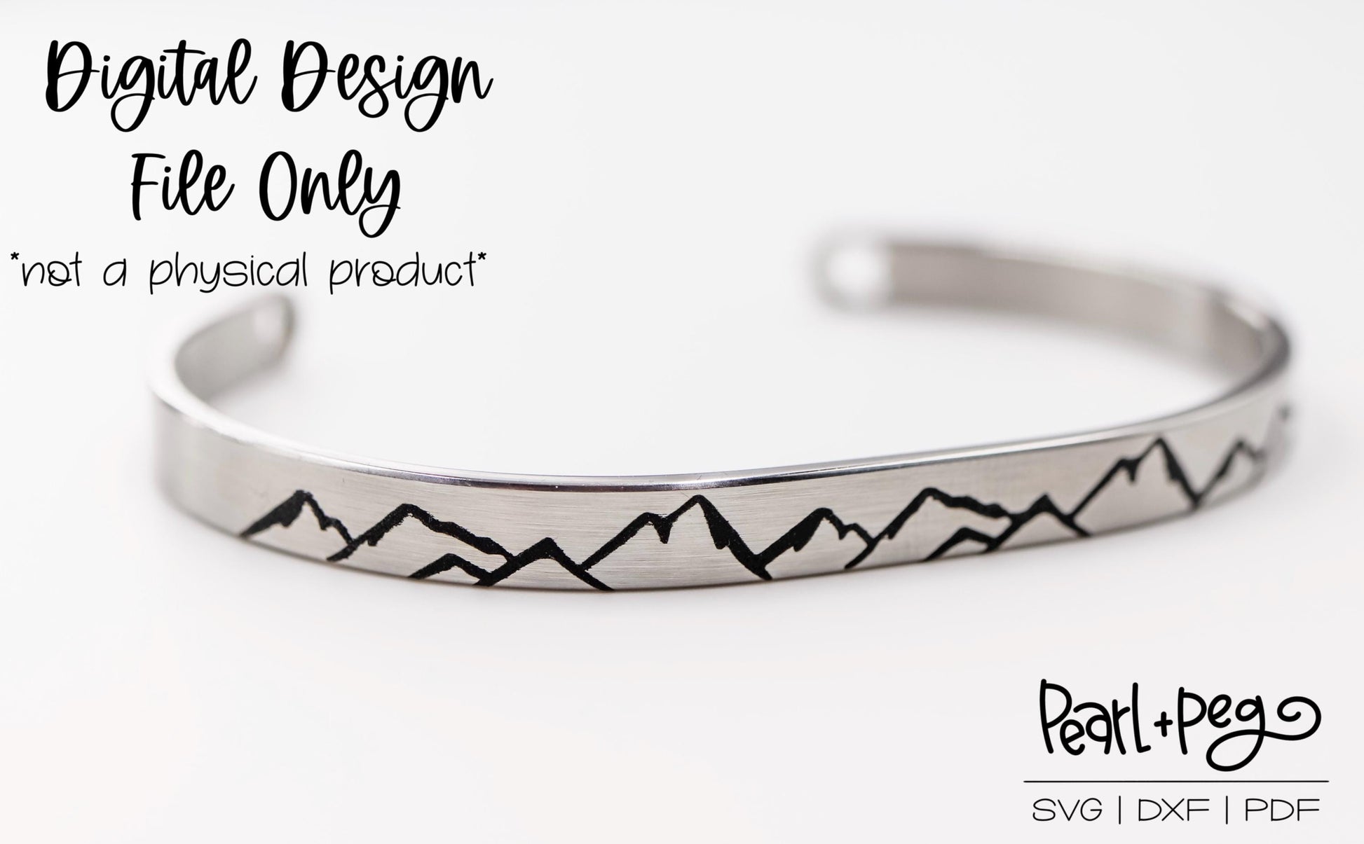 Mountain Skyline Bangle Bracelet Digital Download File