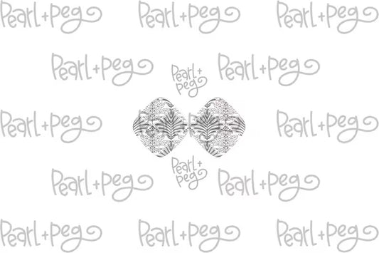 Filigree Autumn Diamond Laser Engraved Earrings Digital Download