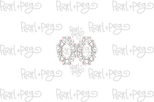 Modern Circle Hoop Laser Engraved Earrings Digital Download