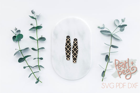 Bar Triangle Geometric Boho Laser Engraved Earrings File