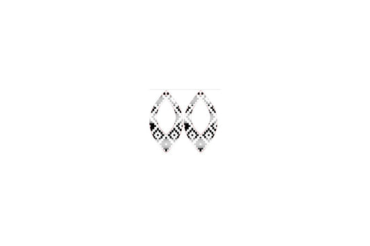 Aztec Diamond Shaped Hoop Laser Engraved Earrings Digital Download File