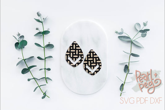 Cobblestone Macrame Drop Laser Engraved Digital Download