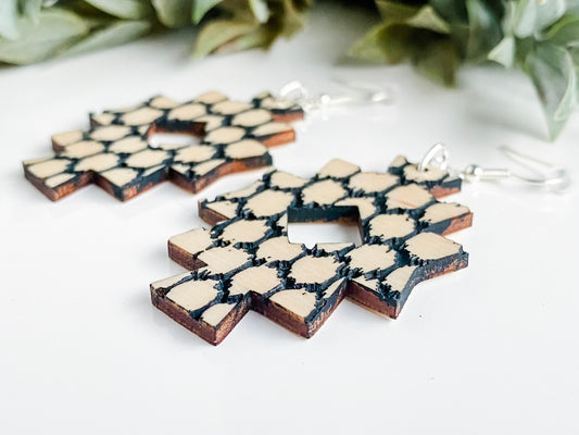 Aztec Tribal Distressed Circle Laser Engraved Digital Download