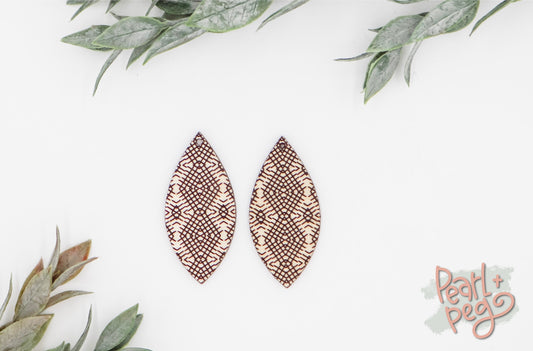 Geometric Triangle Midline BOHO Laser Engraved Earring Digital Download