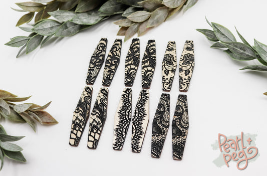Bundle Lace Styled Laser Engraved Earrings Digital Download