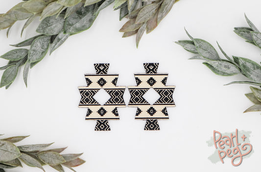 Southwest Tribal Aztec Engraved Earring Digital Download