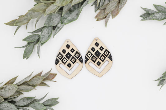 Aztec Boho Stacked Macrame Laser Engraved Digital Download