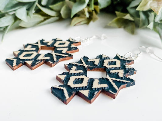 Aztec Tribal Geometric Laser Engraved File