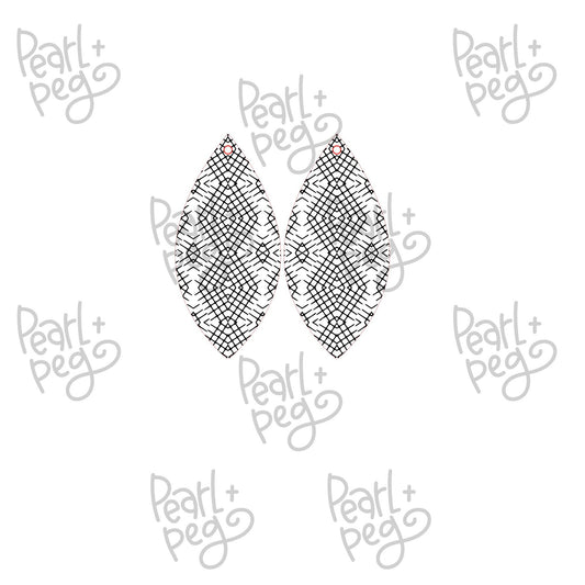 Geometric Triangle Midline BOHO Laser Engraved Earring Digital Download