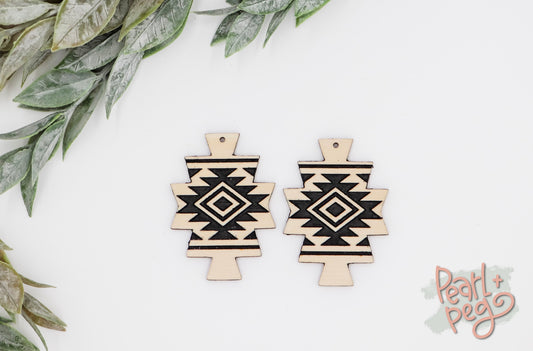 Aztec Tribal Laser Engrave Earring Digital Download