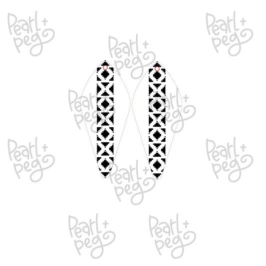 Row Stacked Boho Aztec Laser Engraved Digital Download