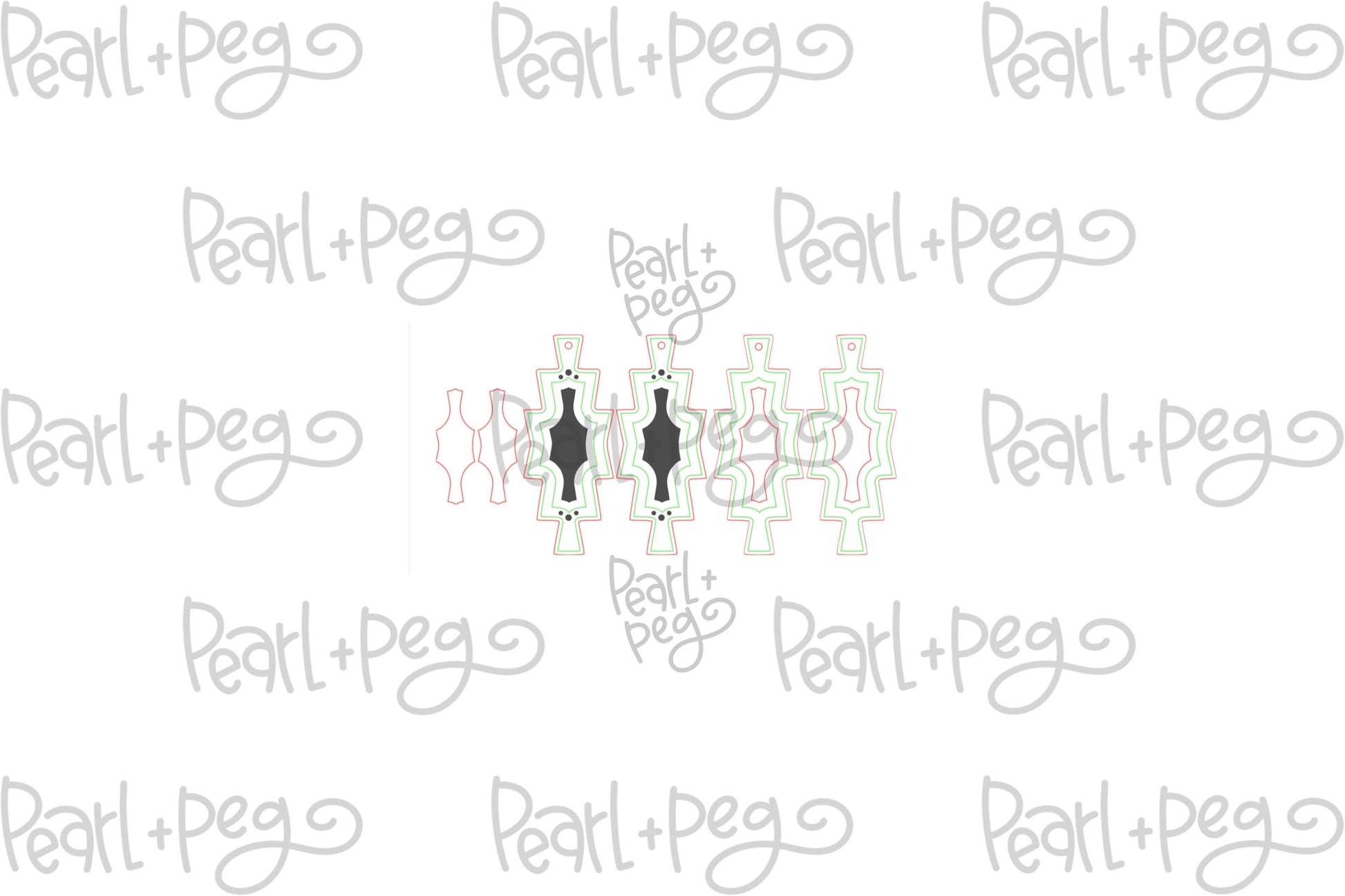 Aztec Inlay Arch Aztec Inlay Optional Laser Engraved Earring Digital Download – Pearlandpeg