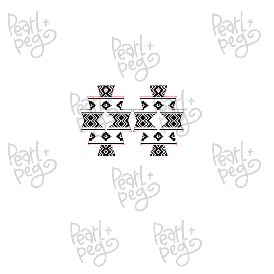 Southwest Tribal Aztec Engraved Earring Digital Download