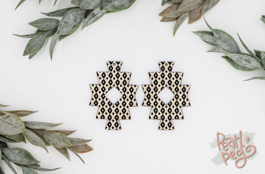 Triangle Row Tribal Aztec Laser Engraved Digital Download