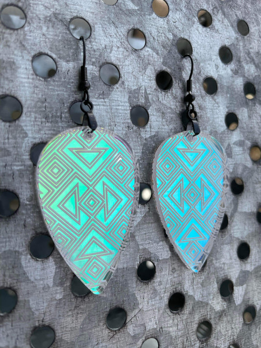 Arrow Geometric Laser Engraved Earring Digital Download